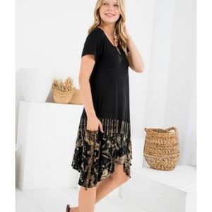 Short sleeve tie dye dress